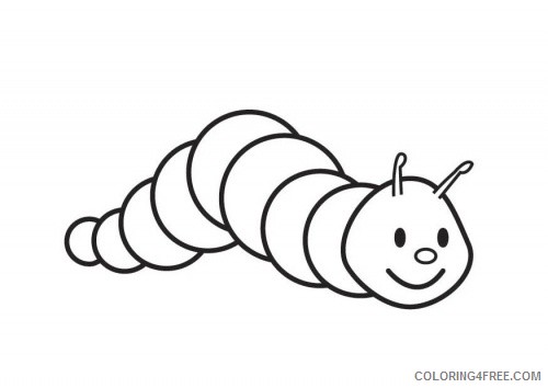 Black and White Caterpillar Coloring Pages caterpillar Printable Coloring4free