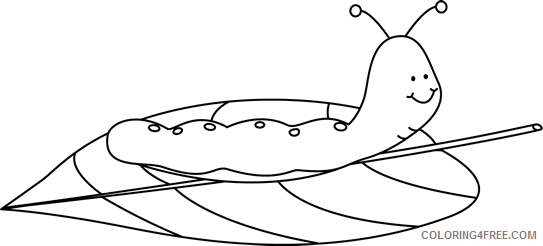 Black and White Caterpillar Coloring Pages caterpillar black and Printable Coloring4free