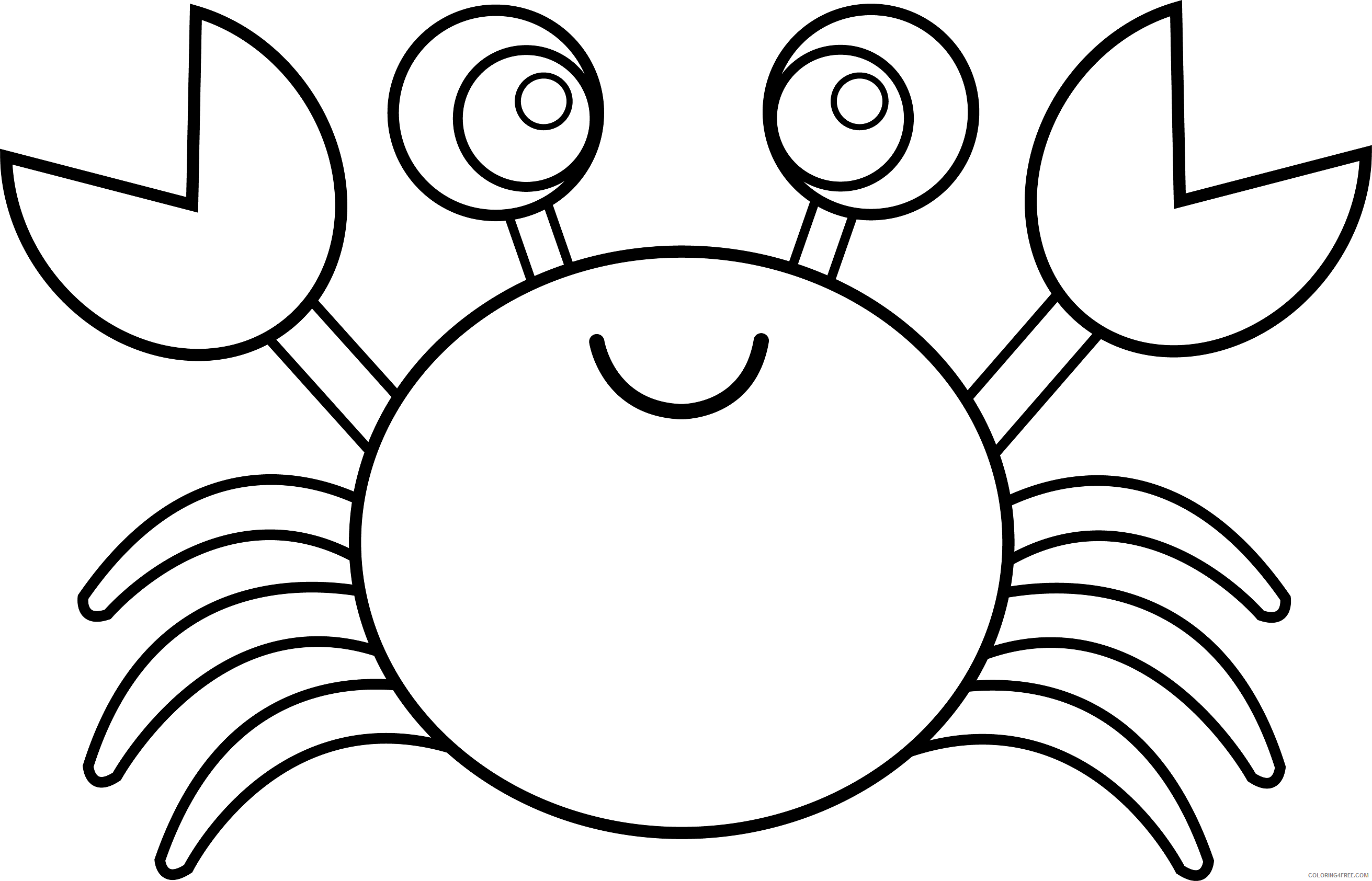Black and White Crab Coloring Pages Crab Printable Coloring4free