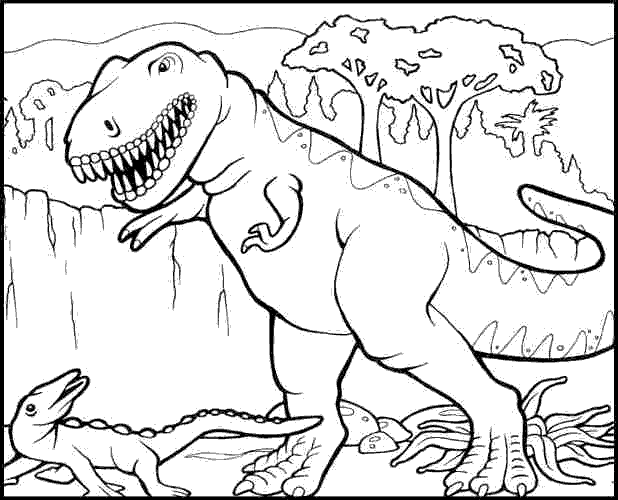 Black and White Dinosaur Coloring Pages dessins pour enfants de gif Printable Coloring4free