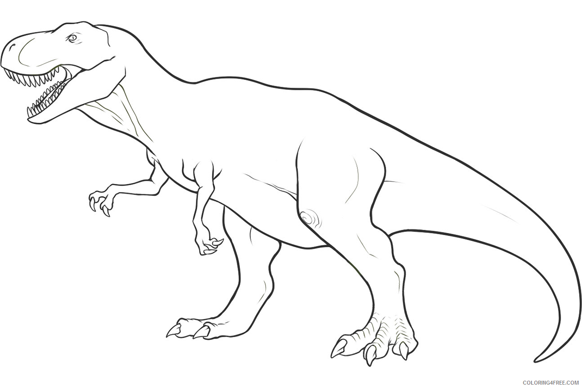 Black and White Dinosaur Coloring Pages how to draw dinosaurs online Printable Coloring4free