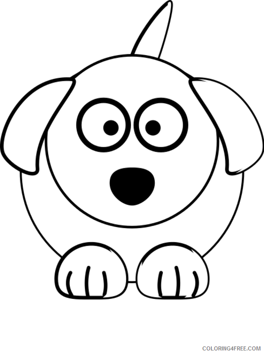 Black and White Dog Coloring Pages dog clip Printable Coloring4free