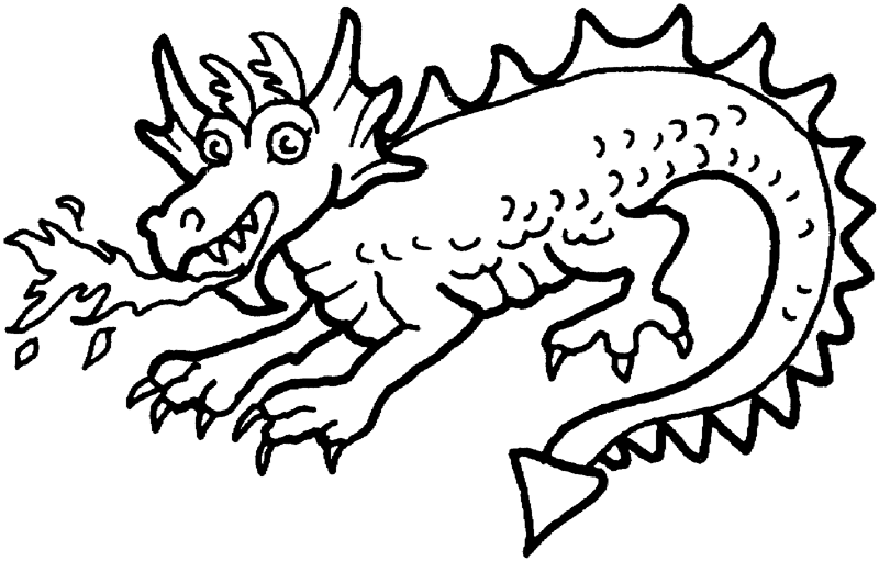 Black and White Dragon Coloring Pages dragon 37 gif Printable Coloring4free