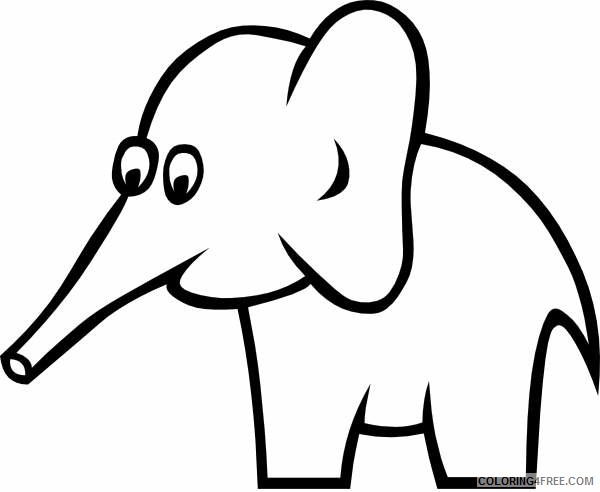 Black and White Elephant Coloring Pages white elephant cwemi Printable Coloring4free