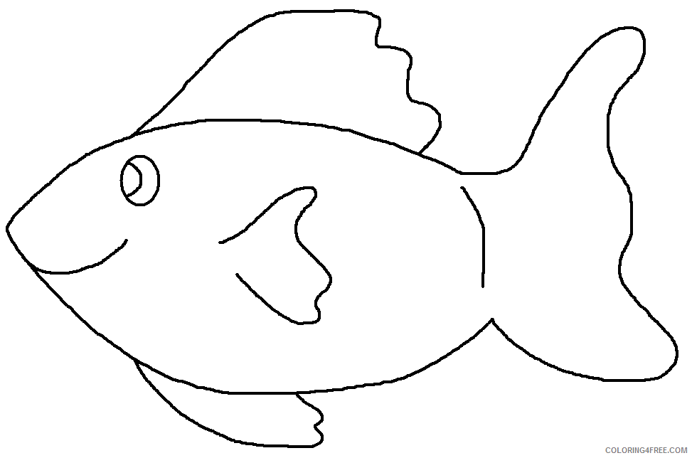 Black and White Fish Coloring Pages fish Printable Coloring4free