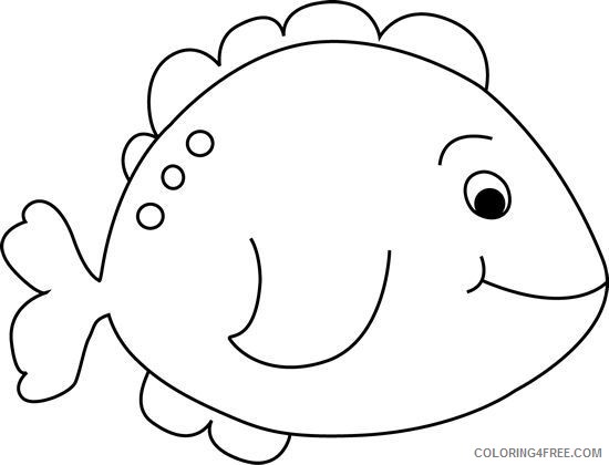 Black and White Fish Coloring Pages fish black and Printable Coloring4free