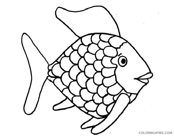 Black and White Fish Coloring Pages rainbow coloring Printable Coloring4free
