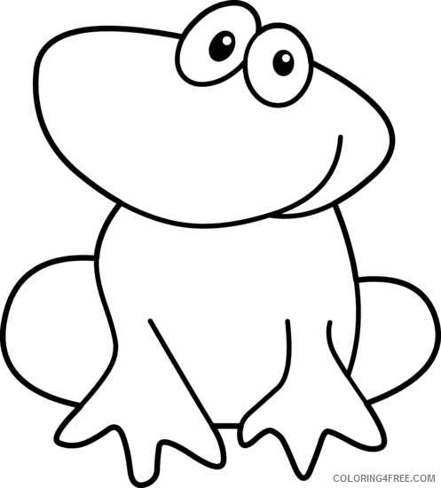 Black and White Frog Coloring Pages frog school Printable Coloring4free