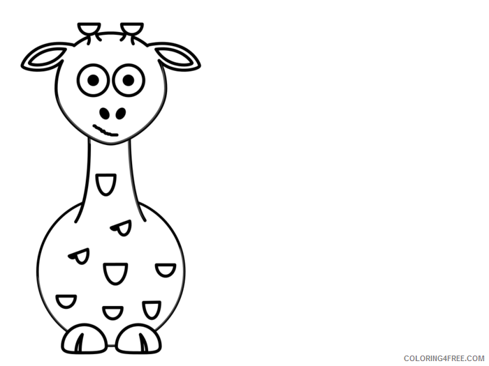 Black and White Giraffe Coloring Pages giraffe EY1bKa Printable Coloring4free