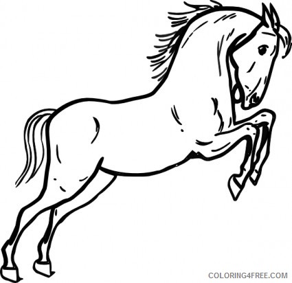 Black and White Horse Coloring Pages horse 16 jpg Printable Coloring4free