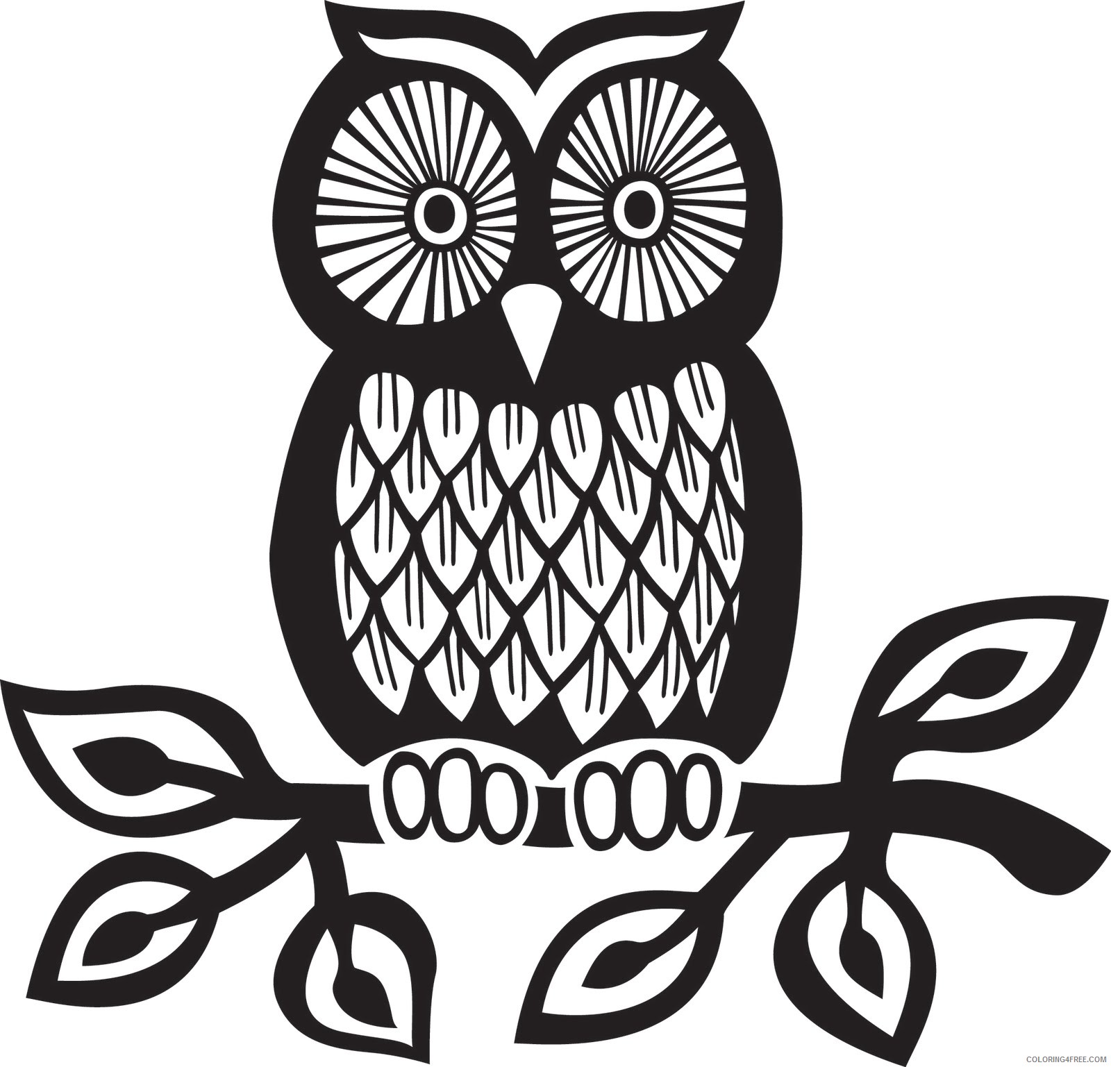 Black and White Owl Coloring Pages first i want to share Printable Coloring4free