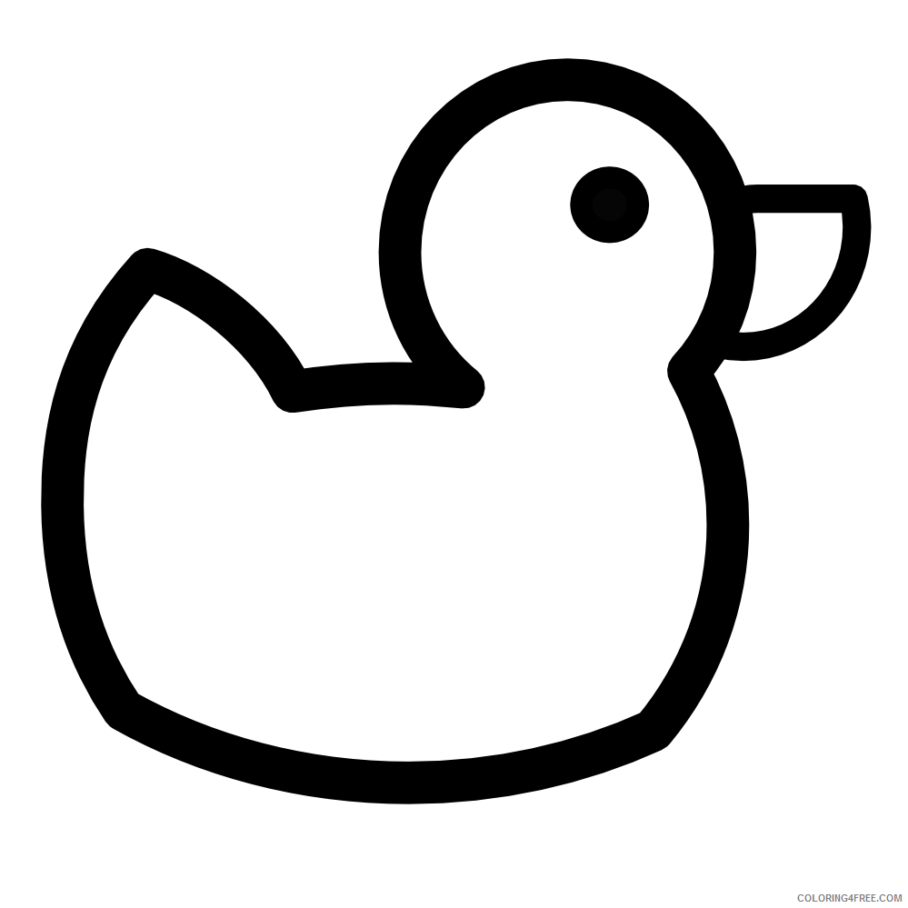 Black and White Rubber Duck Coloring Pages rubber duck black and Printable Coloring4free