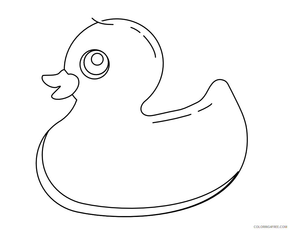 Black and White Rubber Duck Coloring Pages rubber duck black white line Printable Coloring4free