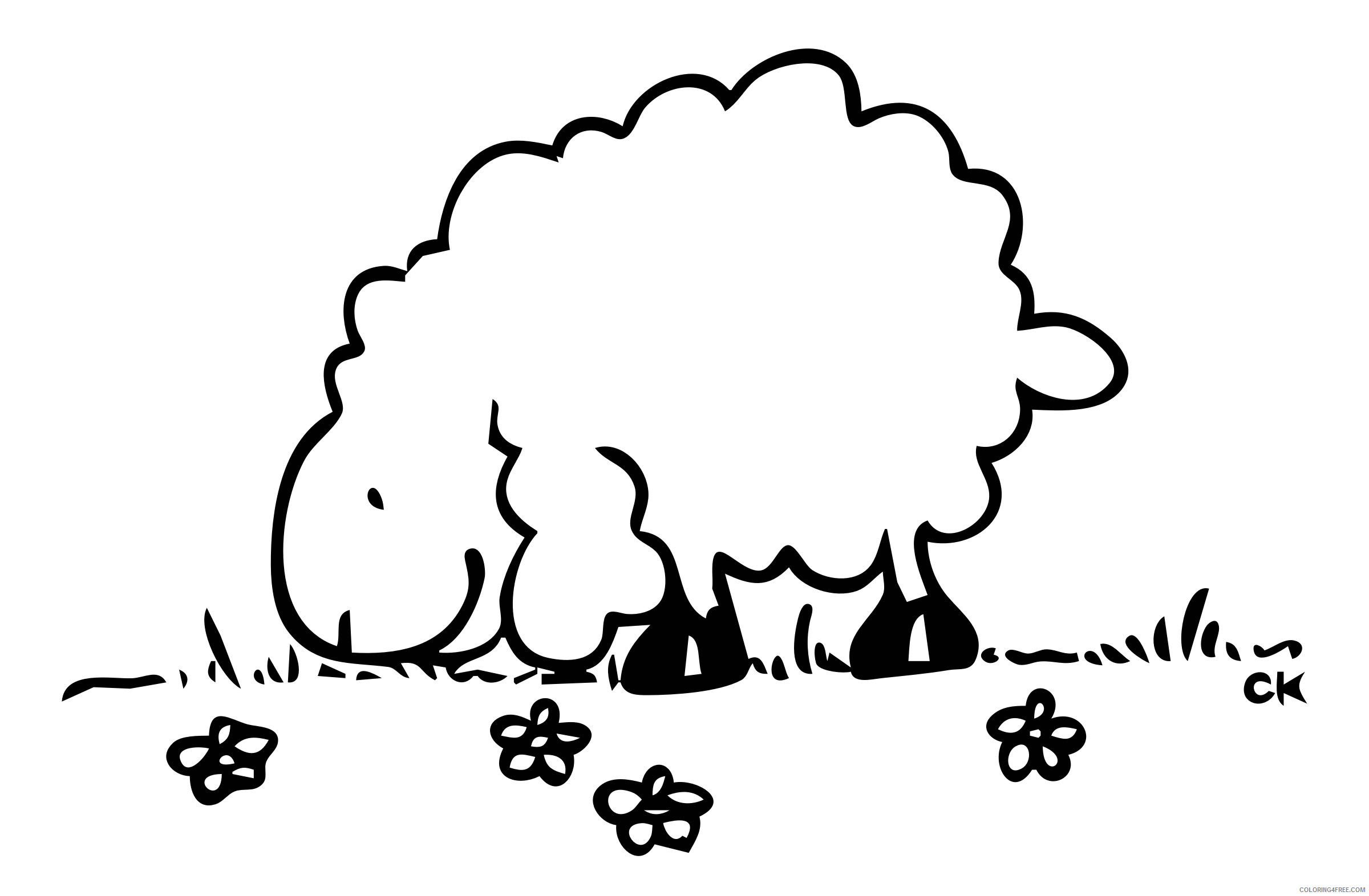 Black and White Sheep Coloring Pages sheep 2 Printable Coloring4free