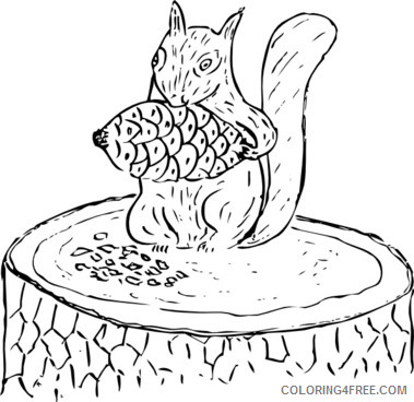 Black and White Squirrel Coloring Pages squirrel 103 jpg Printable Coloring4free