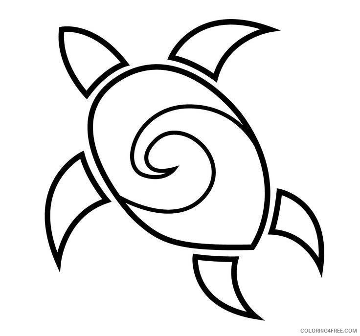 Black and White Turtle Coloring Pages Simple turtle jpg Printable Coloring4free