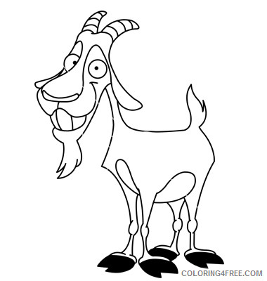 Boer Goat Coloring Pages boer goat outline bfree Printable Coloring4free