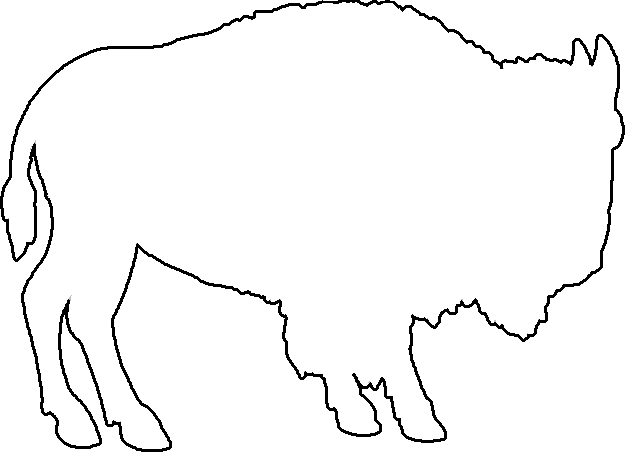 Buffalo Silhouette Coloring Pages pbs the buffalo war lesson Printable Coloring4free