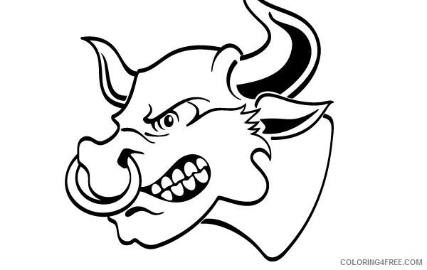 Bull Coloring Pages bull vector image clip arts Printable Coloring4free
