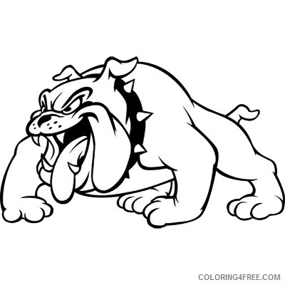 Bulldog Logo Coloring Pages Free bulldog logo clip art Printable Coloring4free