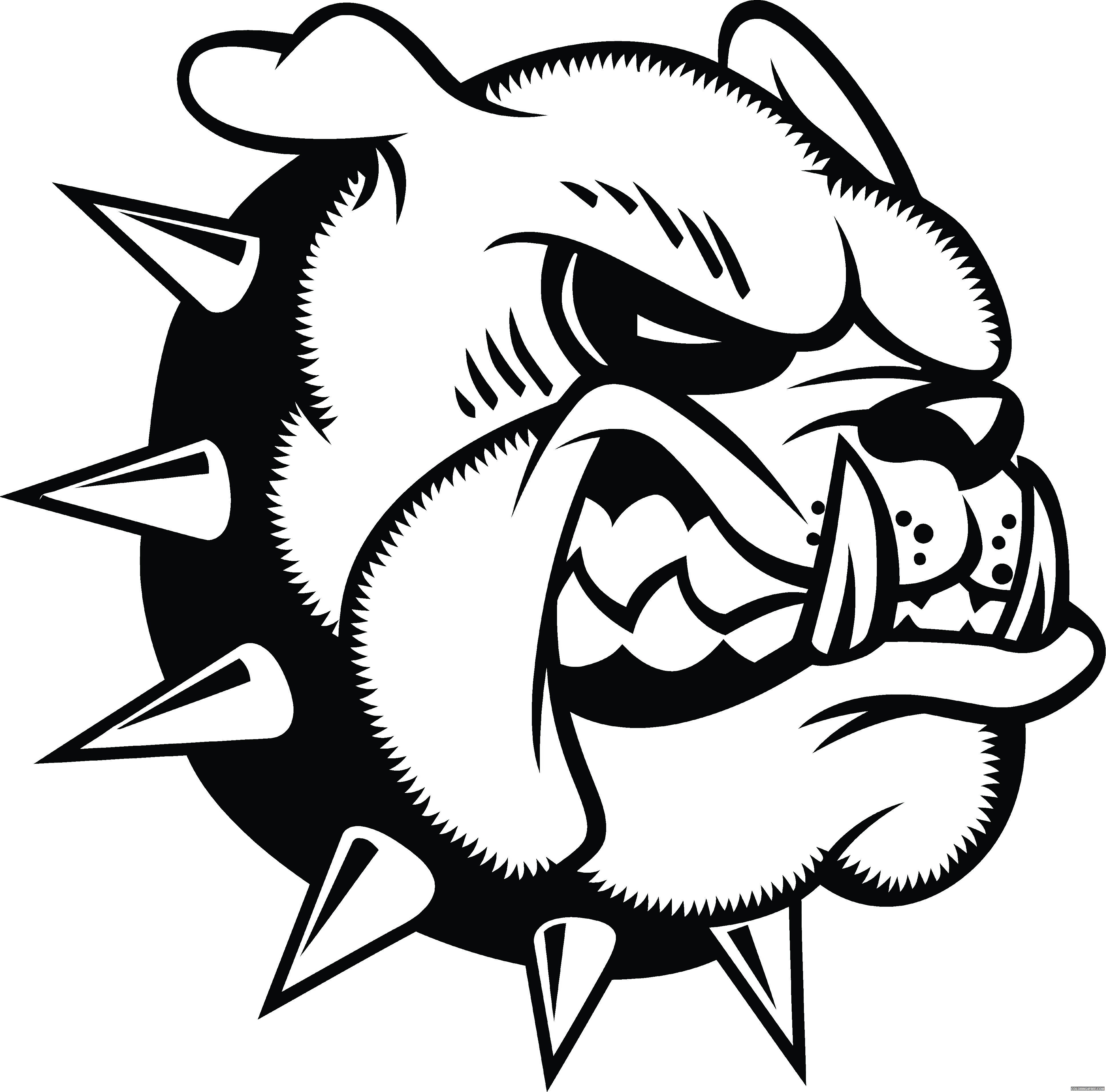 Bulldog Logo Coloring Pages bulldog football logo xzYQGH clipart Printable Coloring4free