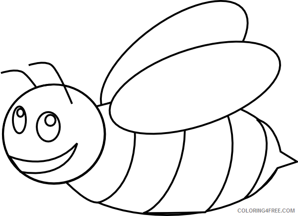 Bumble Bee Coloring Pages bumble bee outline clip art Printable Coloring4free