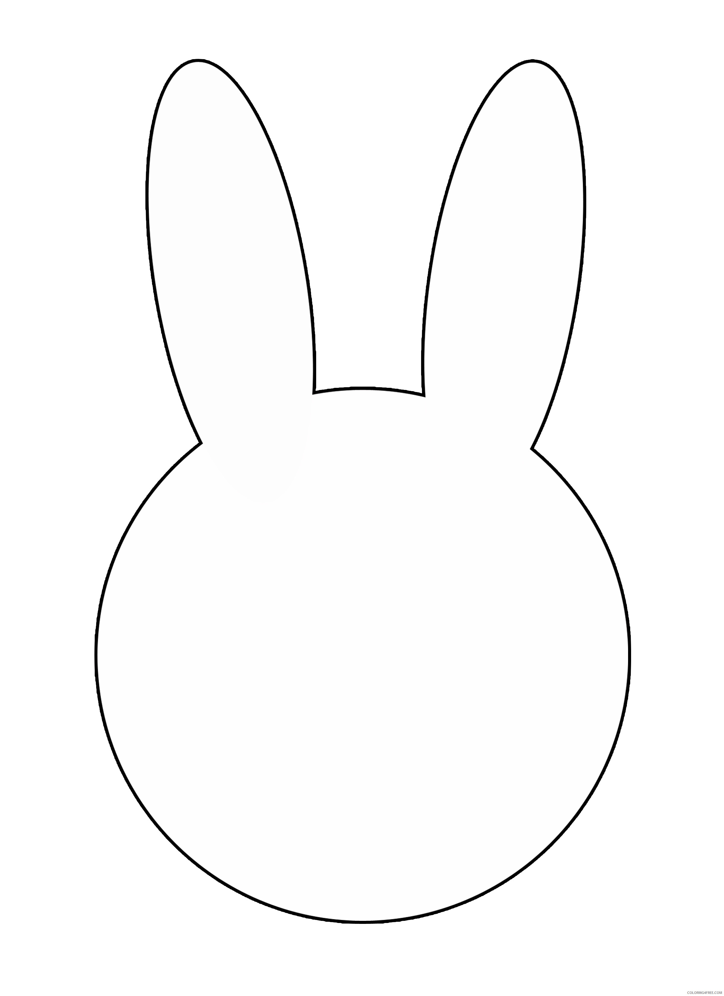 Bunny Outline Coloring Pages 10 bunny head template free Printable Coloring4free