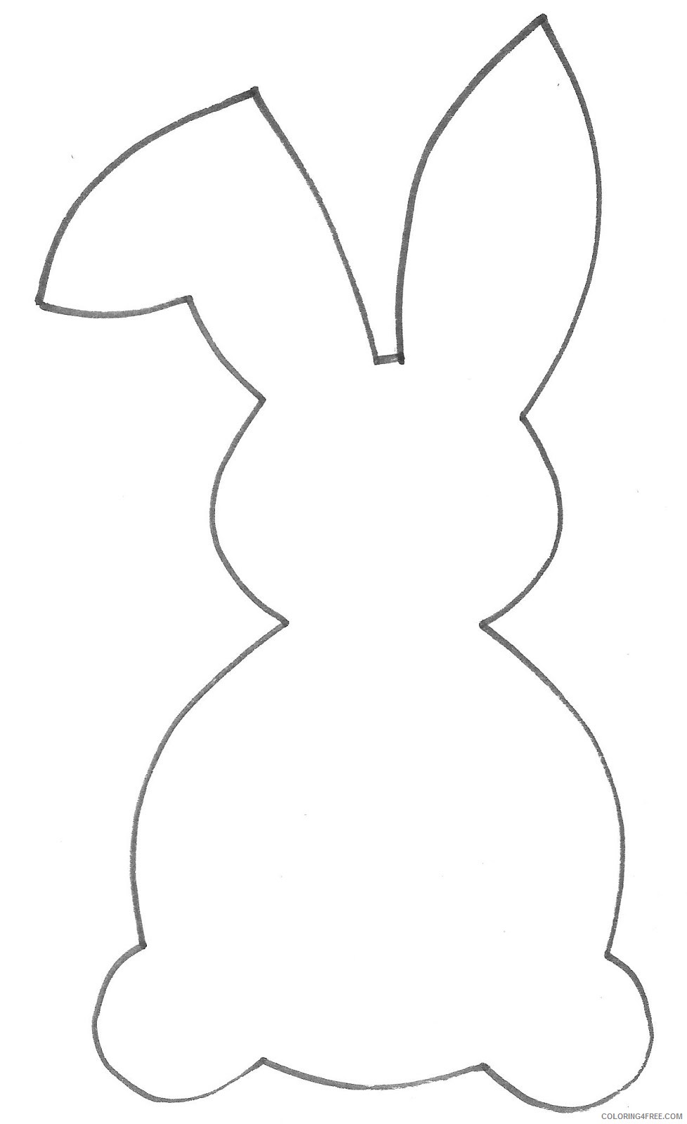 Bunny Outline Coloring Pages boys buildings books and berries Printable Coloring4free
