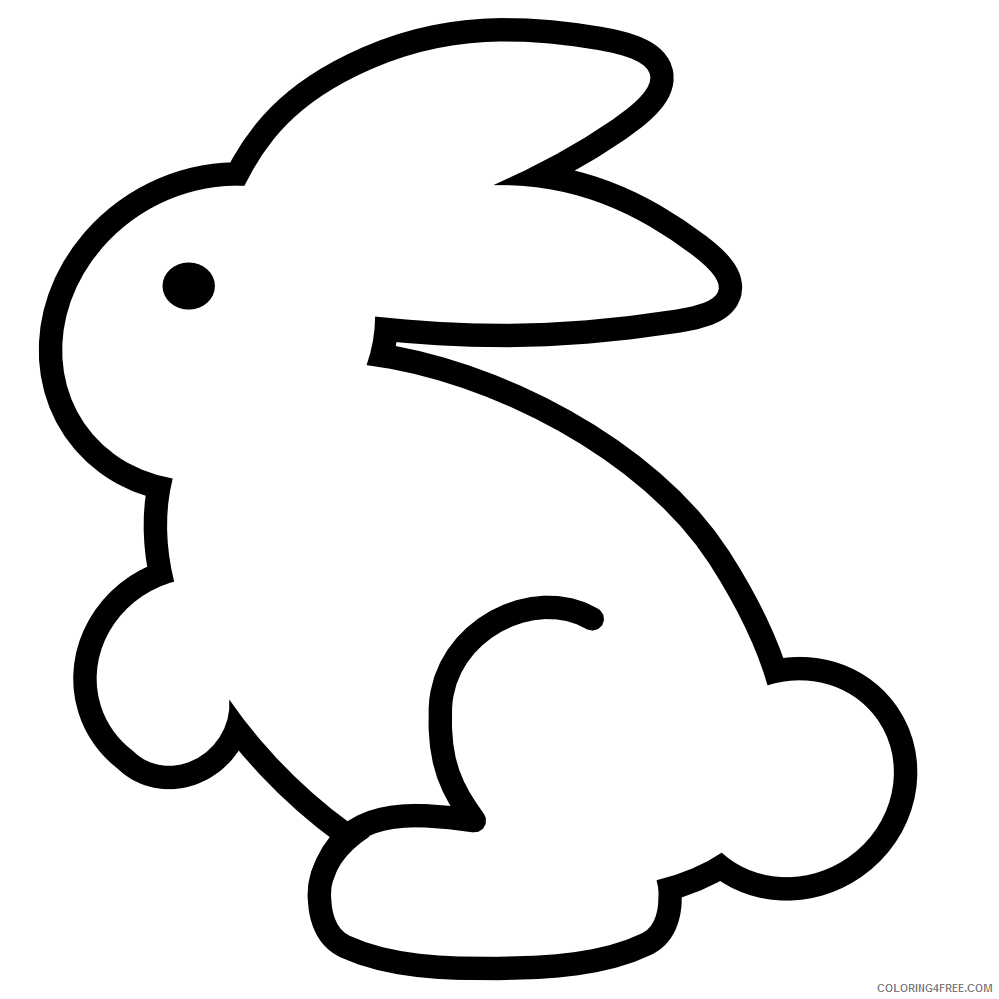 Bunny Outline Coloring Pages bunny Printable Coloring4free