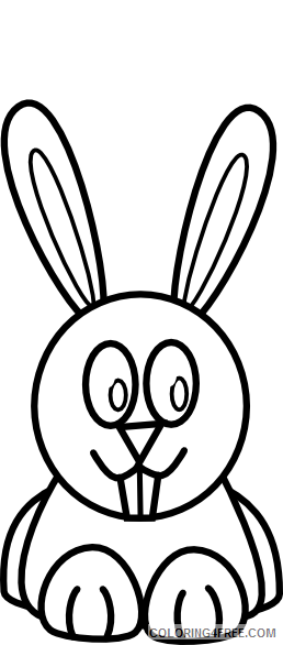 Bunny Outline Coloring Pages bunny clip Printable Coloring4free
