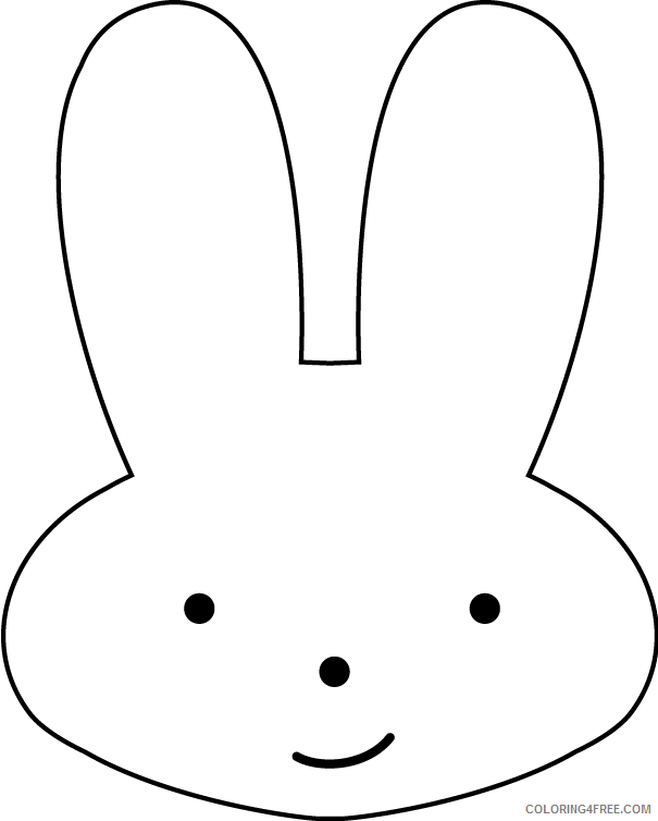 Bunny Outline Coloring Pages bunny ears printable free cliparts Printable Coloring4free