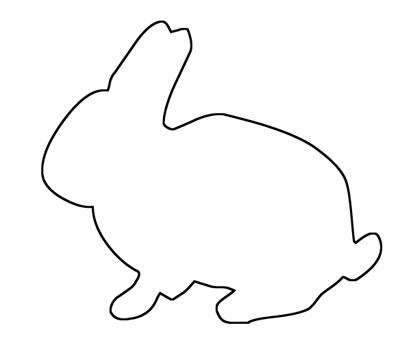 Bunny Outline Coloring Pages bunny head outline template free Printable Coloring4free