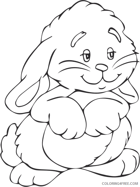 Bunny Outline Coloring Pages bunny outline by molumen rMTvC4 Printable Coloring4free