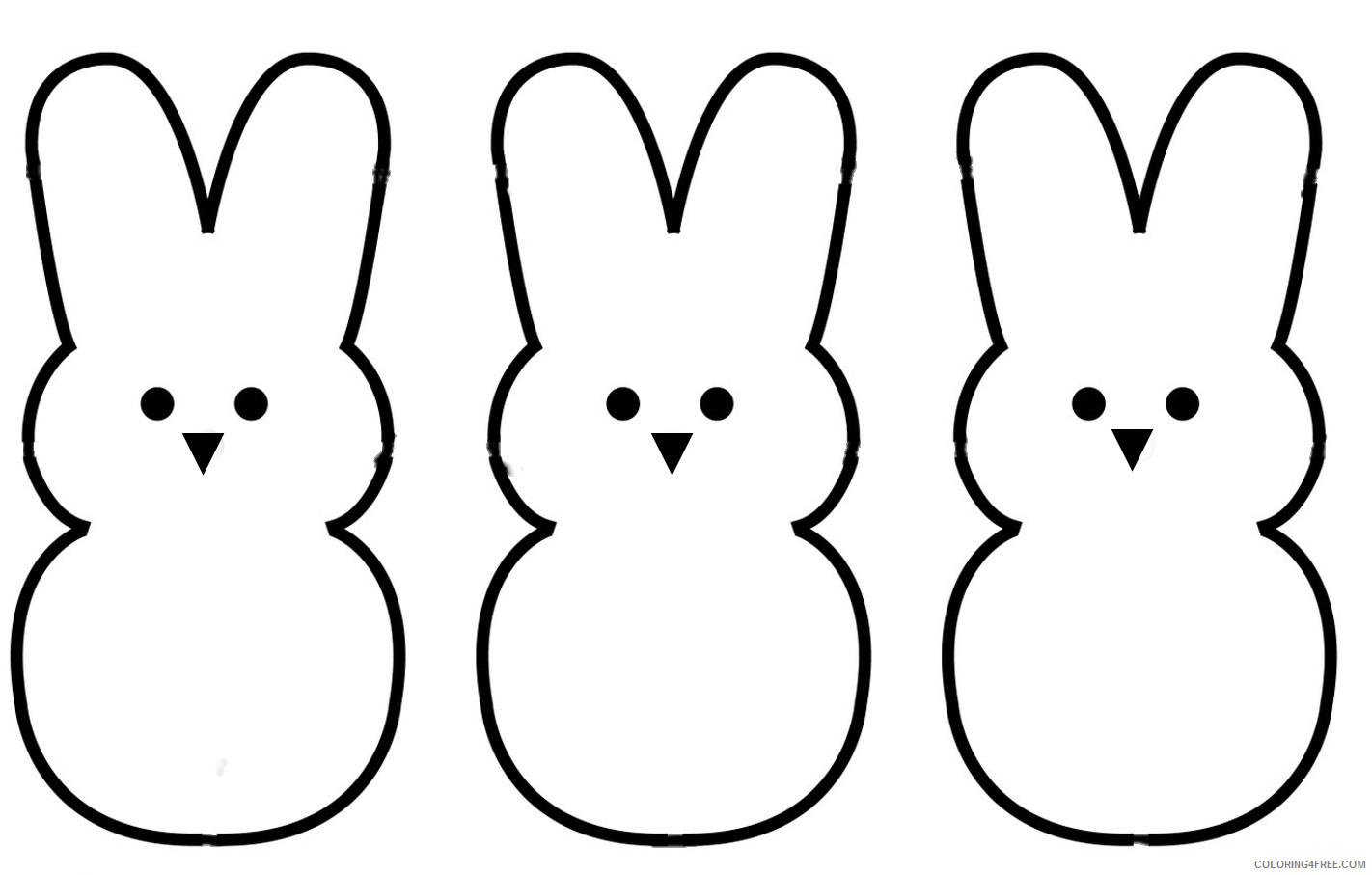 Bunny Outline Coloring Pages bunny outline co CuMeuQ Printable Coloring4free