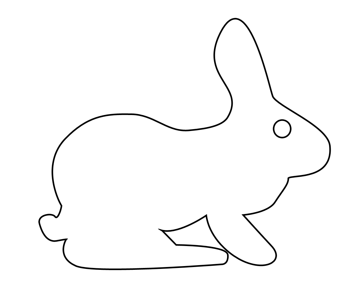 Bunny Outline Coloring Pages bunny outline llrto3 gif Printable Coloring4free