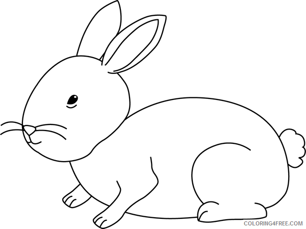Bunny Outline Coloring Pages bunny rabbit Printable Coloring4free