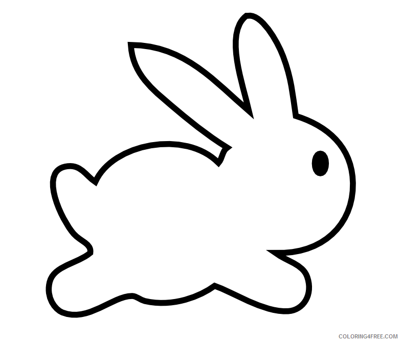 Bunny Outline Coloring Pages bunny rabbit free clipart Printable Coloring4free