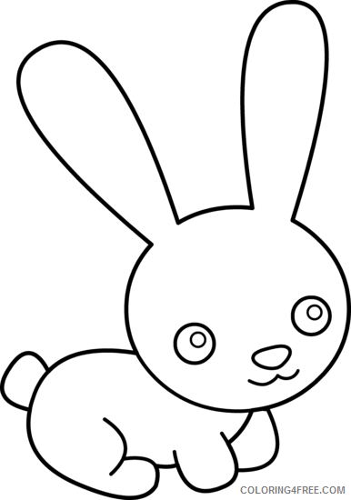 Bunny Outline Coloring Pages bunny rabbit free clipart Printable Coloring4free