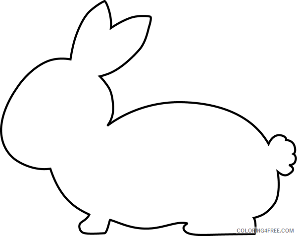 Bunny Outline Coloring Pages bunny silhouette bunny Printable Coloring4free