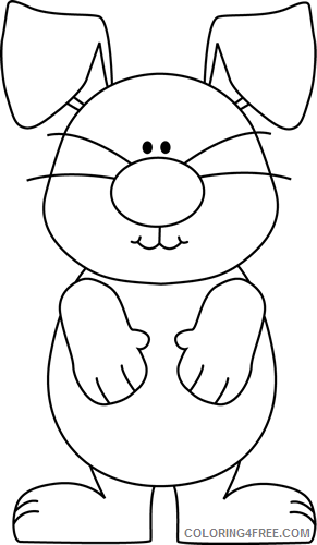 Bunny Outline Coloring Pages bunny with Printable Coloring4free