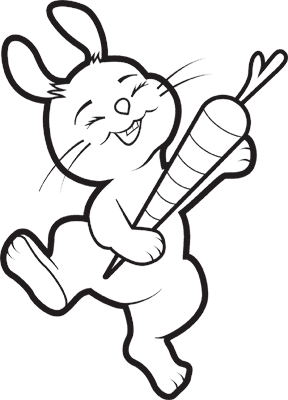 Bunny Outline Coloring Pages funmozar bunny NK0W8q clipart Printable Coloring4free