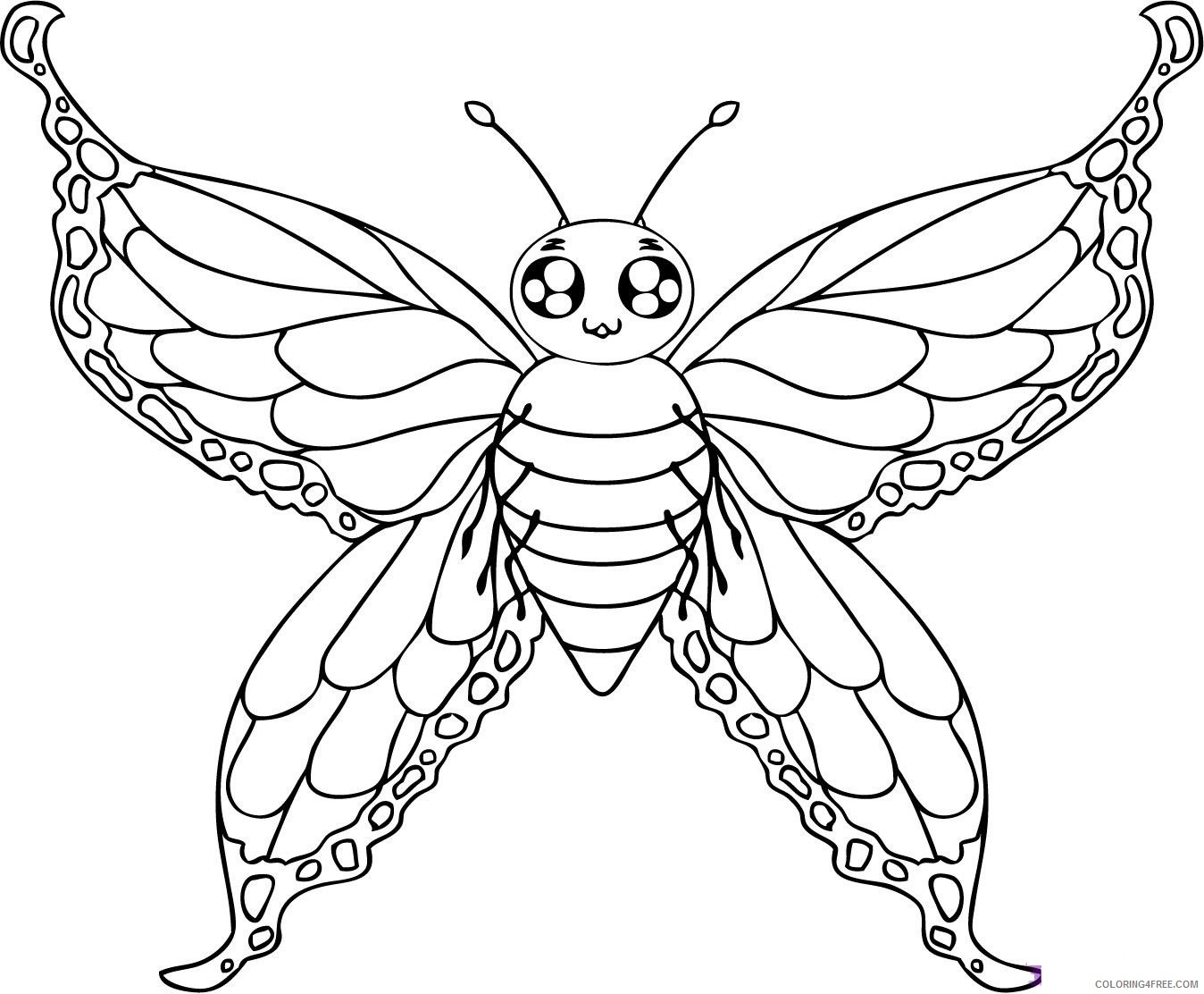 Butterfly Huge Coloring Pages free printable butterfly pages Printable Coloring4free