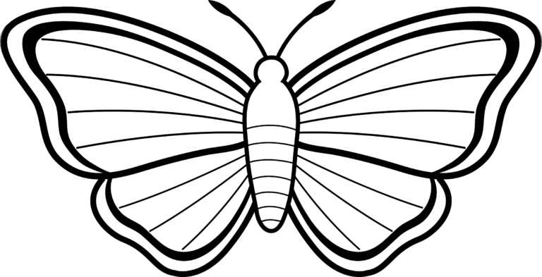 Butterfly Outline Coloring Pages butterfly outline free clipart Printable C...