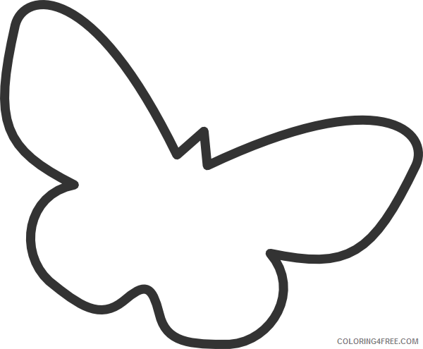 Butterfly Silhouette Coloring Pages butterfly silhouette cropped clip art Printable Coloring4free