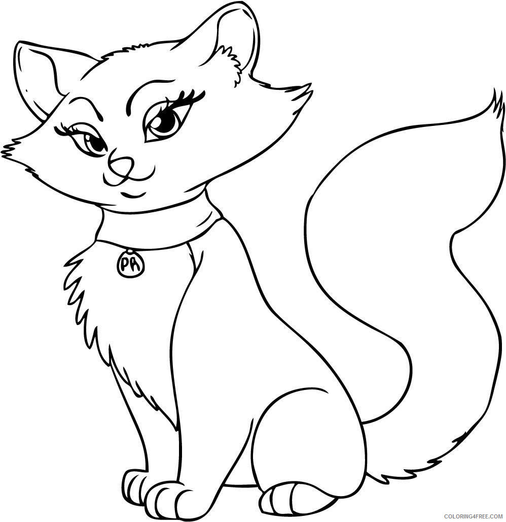 Cartoon Cat Coloring Pages to draw a cartoon cat Printable Coloring4free