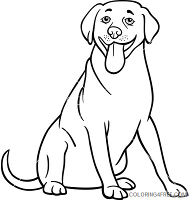 Cartoon Dog Coloring Pages labrador retriever dog cartoon for Printable Coloring4free