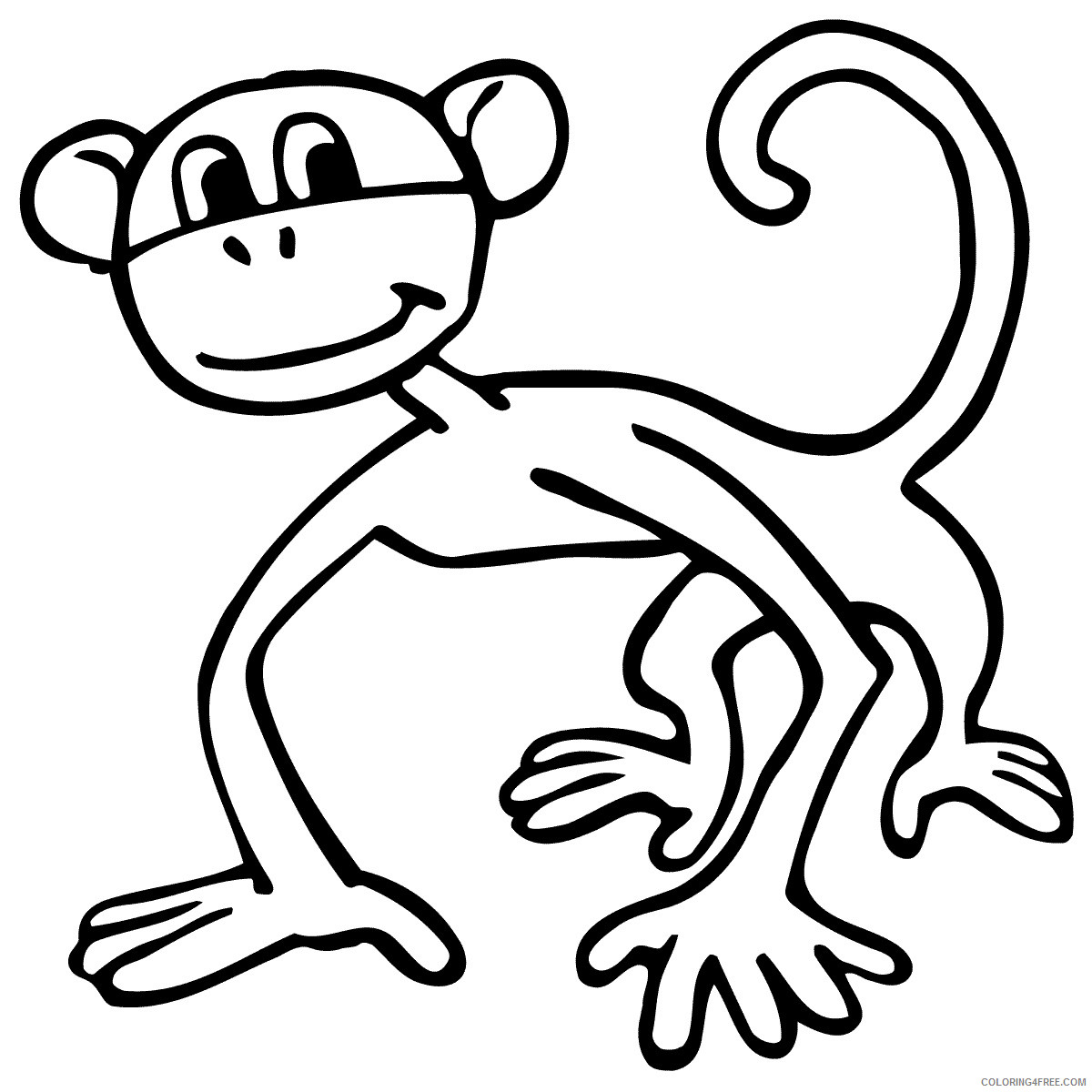 Cartoon Monkey Coloring Pages funny monkey pictures cartoon monkey Printable Coloring4free