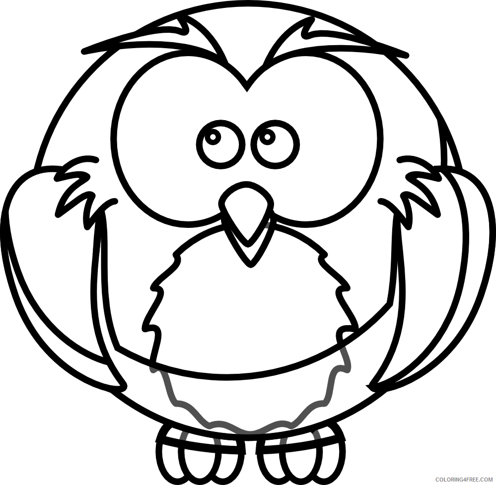 Cartoon Owl Coloring Pages 18 cartoon owl pages Printable Coloring4free