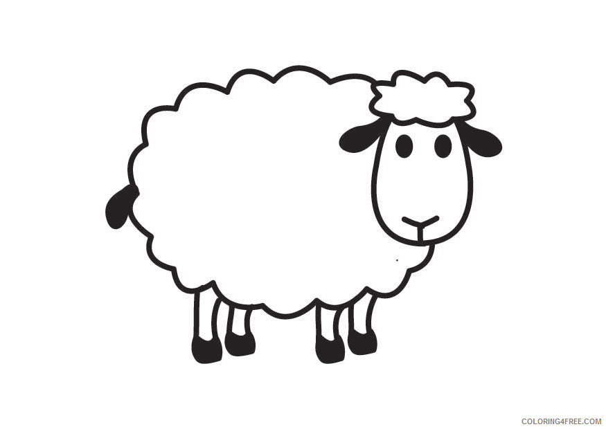 Cartoon Sheep Coloring Pages cartoon sheep best 5874777887f7a Printable Coloring4free