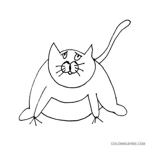 Cat Medium Coloring Pages cat reaching up clip art Printable Coloring4free
